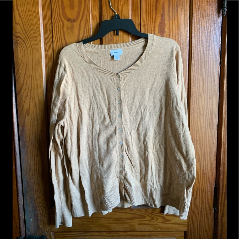 Old Navy Light Brown Button Up Cardigan XXL